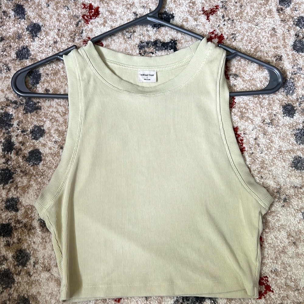 Gorgeous light yellow/lemon high neck tank from Wilfred